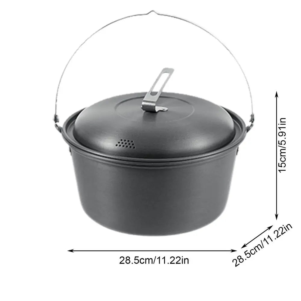 PC Camping Steamer Pot 4.5L Portable Steamer Camping Cooking Pot Non-Stick