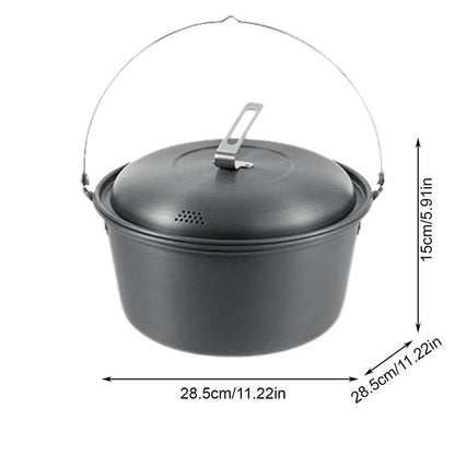 PC Camping Steamer Pot 4.5L Portable Steamer Camping Cooking Pot Non-Stick