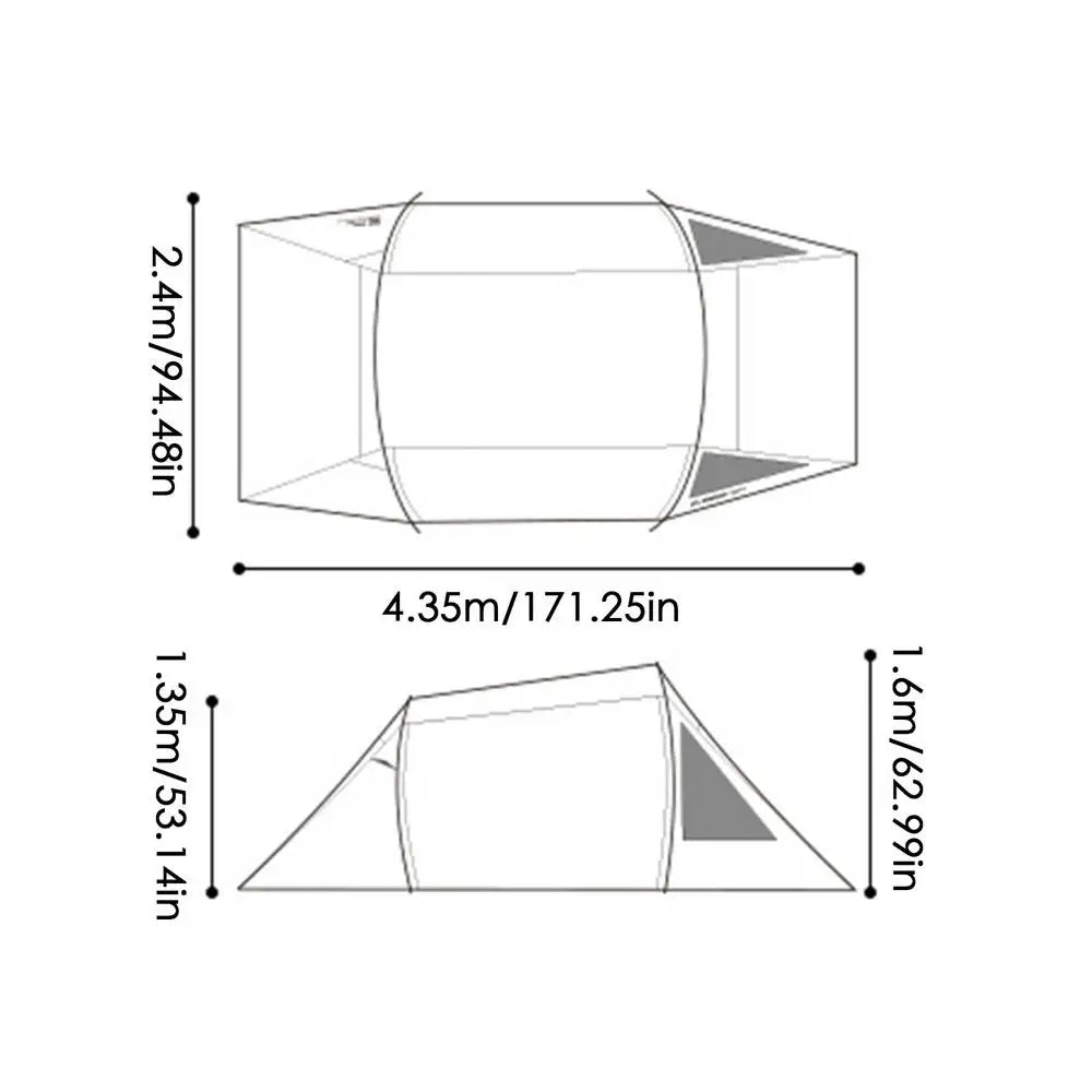 PC Camping Tent Instant Setup Waterproof Lightweight Family Camping Tent Ex