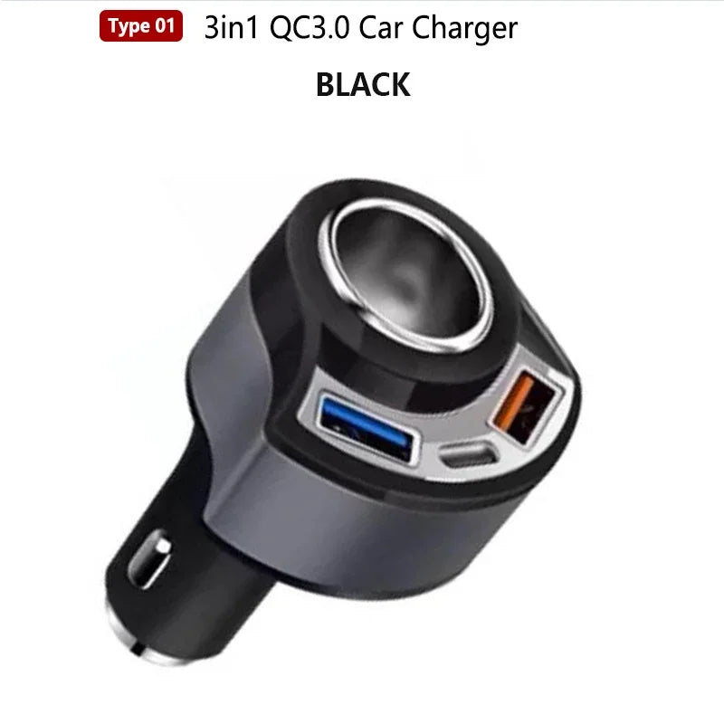 PCCar Dual USB Charger Cigarette Lighter Socket Car Charger Adapter 5V 3.1A