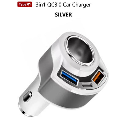 PCCar Dual USB Charger Cigarette Lighter Socket Car Charger Adapter 5V 3.1A