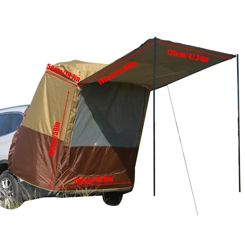 PC Car Trunk Tent Outdoor Camper Awning Driving Tour Barbecue Camping Tent