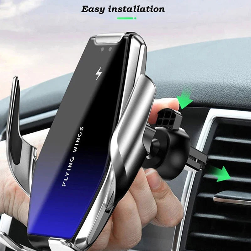 PCCar Wireless Charger Auto Car Mount Phone Holder For iPhone 15 14Pro Sams