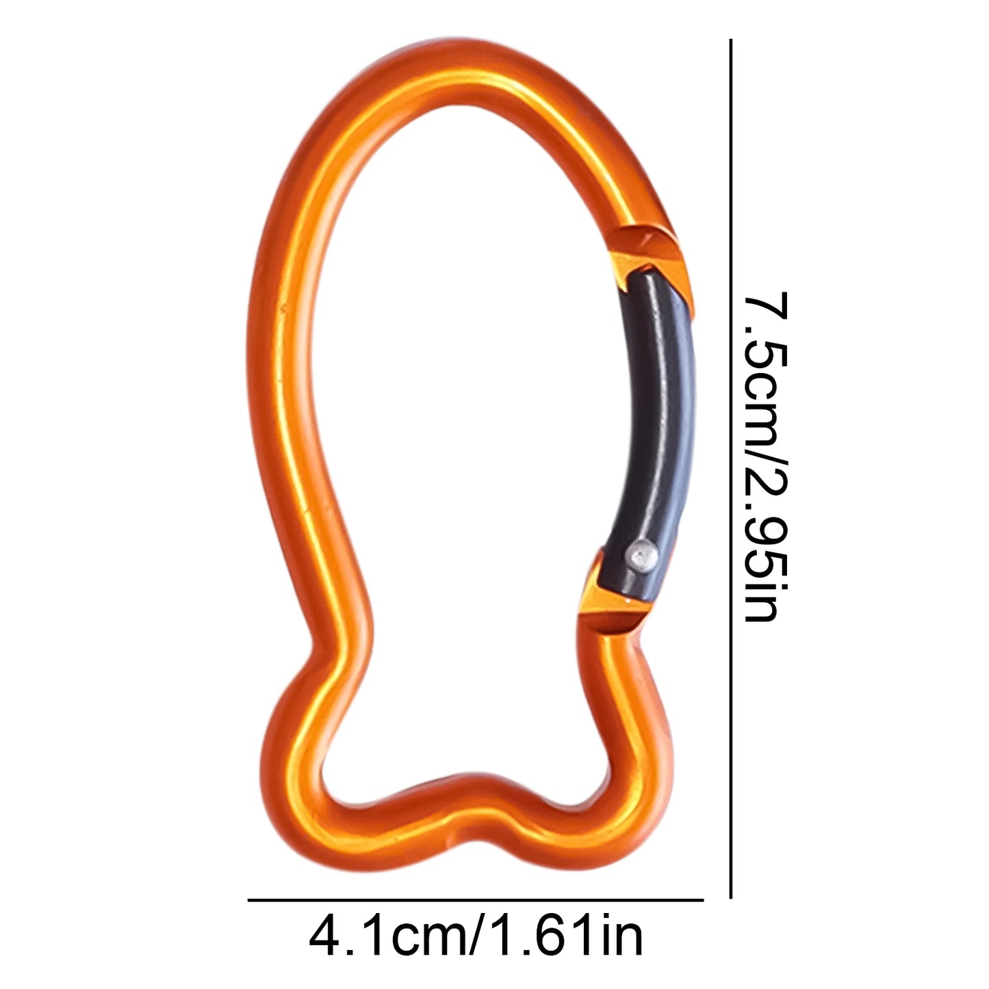 PC Carabiner Hook Cute Fish-Shaped Carabiner Clamps Heavy Duty Aluminum All