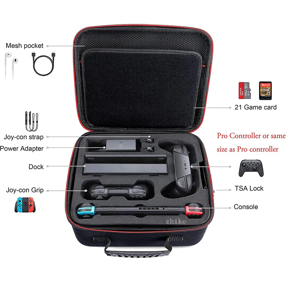 Carrying Storage Case Card Slot Large Capacity Pouch Protective Bag for Nintend Nitendo Nintendo Switch oled Game Accessories