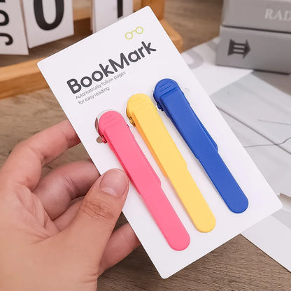 Cartoon Creative Silicone Bookmark Clip Notebook Page Divider Multi-functional Reading Book Holder Automatic Page Following