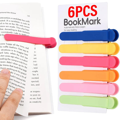 Cartoon Creative Silicone Bookmark Clip Notebook Page Divider Multi-functional Reading Book Holder Automatic Page Following