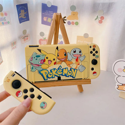 Cartoon Pikachu  Switch Case Shell Protective Split Housing Box  Nintendo Switch Accessories OLED NS Console TPU Fundas