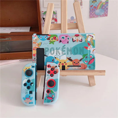 Cartoon Pok é mon Suitable for Nintendo Switch Shell Silicone Split Game Console OLED Men's and Women's Protective Cover Soft NS