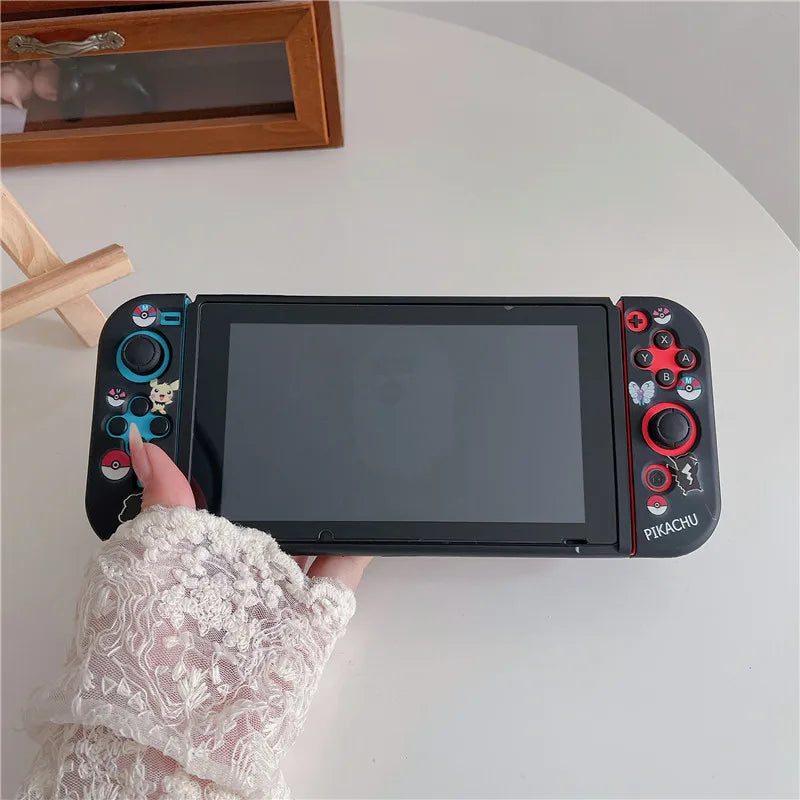 Cartoon Pok é mon Suitable for Nintendo Switch Shell Silicone Split Game Console OLED Men's and Women's Protective Cover Soft NS