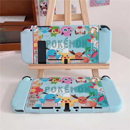 Cartoon Pok é mon Suitable for Nintendo Switch Shell Silicone Split Game Console OLED Men's and Women's Protective Cover Soft NS