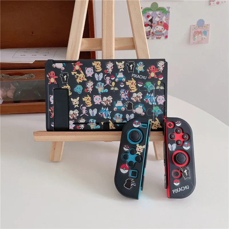 Cartoon Pok é mon Suitable for Nintendo Switch Shell Silicone Split Game Console OLED Men's and Women's Protective Cover Soft NS