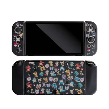 Cartoon Pok é mon Suitable for Nintendo Switch Shell Silicone Split Game Console OLED Men's and Women's Protective Cover Soft NS