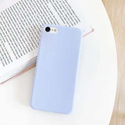 PC Case For iphone 7 8 SE 2020 2022 Shockproof TPU Liquid Silicone Protective Phone Back Cover  iphone SE 2020 2022 soft Case