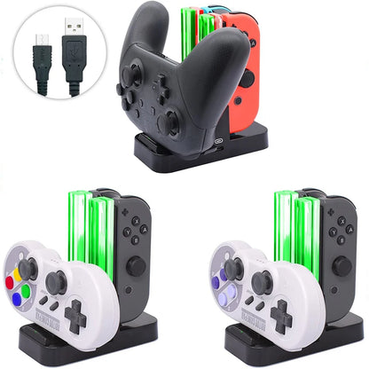 Charging Dock For Nintend Switch OLED Joycon Controller Charger For Nintendo Switch Pro Gamepad Charge Stand station Accessories