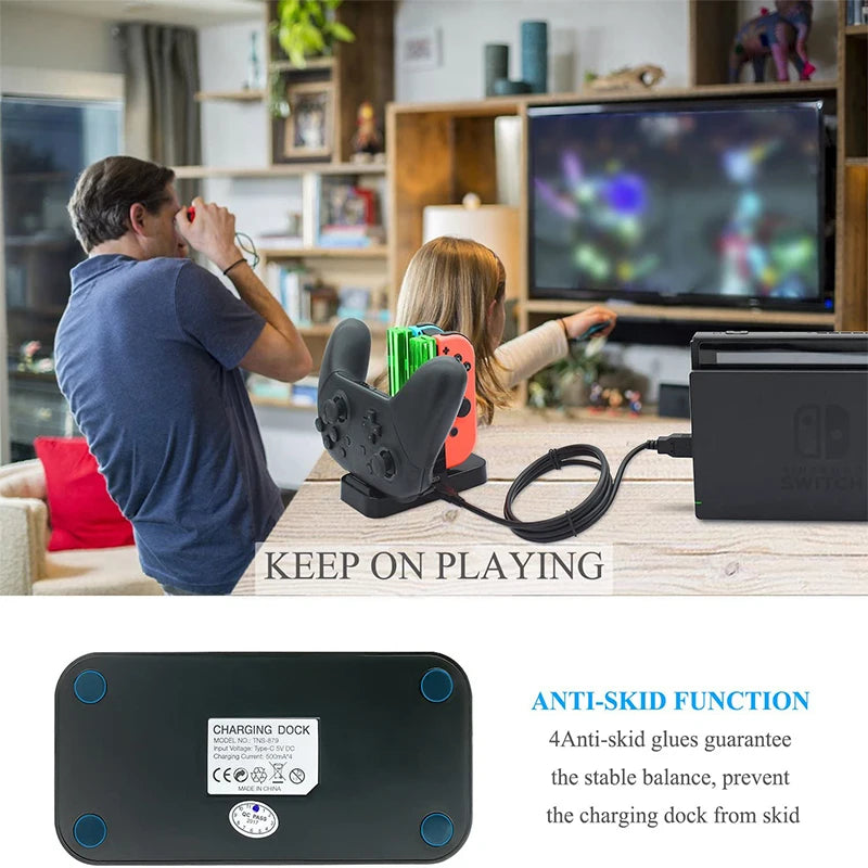 Charging Dock For Nintend Switch OLED Joycon Controller Charger For Nintendo Switch Pro Gamepad Charge Stand station Accessories