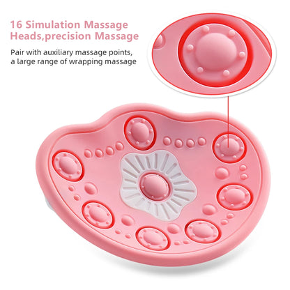 PC Chest Massage Pads with Hot Compress Wireless Vibration Chest Massager B