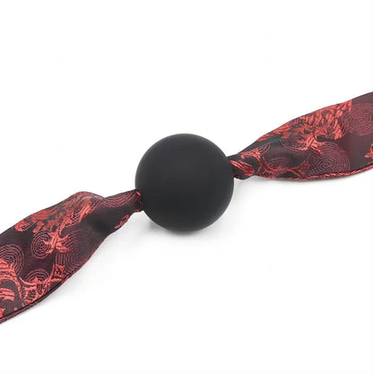 Classical Jacquard Adjustable Silicone Bundling Black Ball Gags &whip BDSM Bondage Adult Game Erotic Product Sex Toys