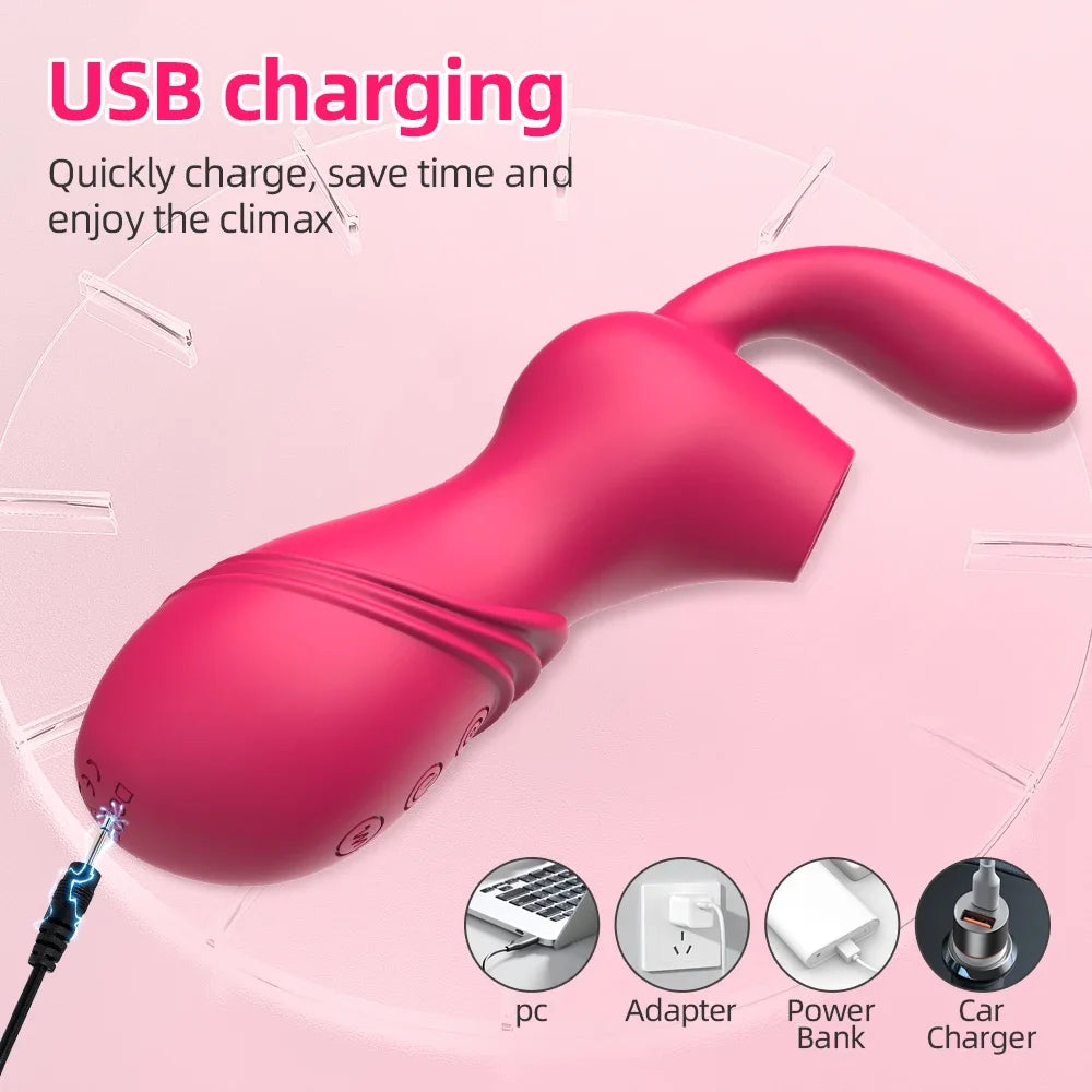 Clitoral Sucker G Spot Vibrator Powerful 12 Mode Nipple Sucking Vibrating Vacuum Stimulator Massager Adult Sex Toys  Women