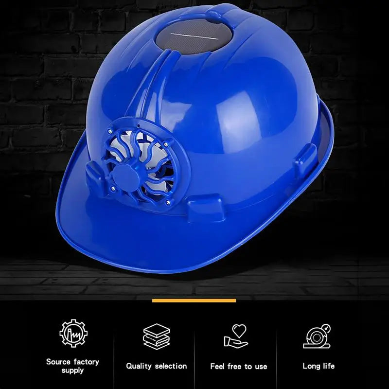 PC Construction Hard Hats Ventilated Breathable Hard Caps With Solar Fan Ve