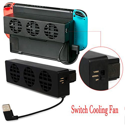 Cooling Fan for Nintendo Switch NS Original Stand Game Console Dock Cooler with 3-Fan USB Cooling Fan for Nintend NS NX