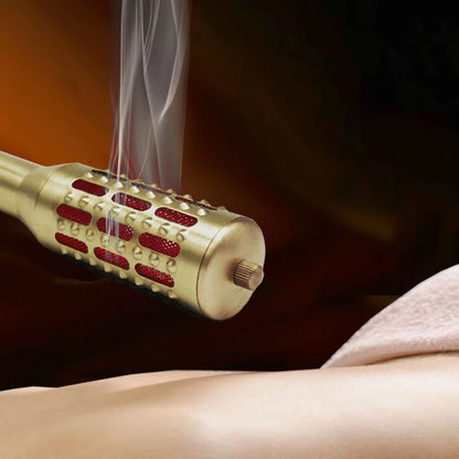 PC Copper Moxibustion Tool Handhold Moxa Stick Burner Rotable Massager Warm