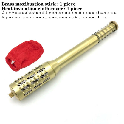 PC Copper Moxibustion Tool Handhold Moxa Stick Burner Rotable Massager Warm