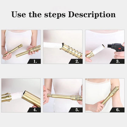 PC Copper Moxibustion Tool Handhold Moxa Stick Burner Rotable Massager Warm