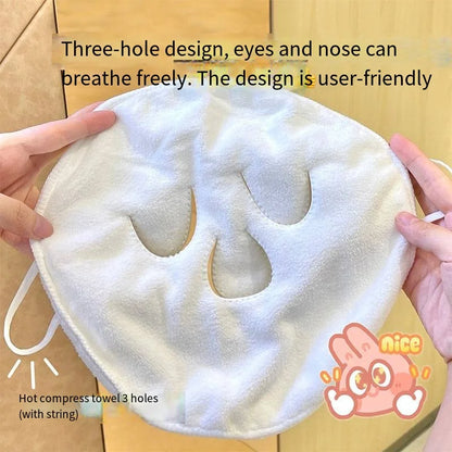 Cotton Hot Compress Towel Soft Wet Compress Steam Heating Cold Face Towel Opens Skin Pore Deep Clean Beauty Facial Care Tools