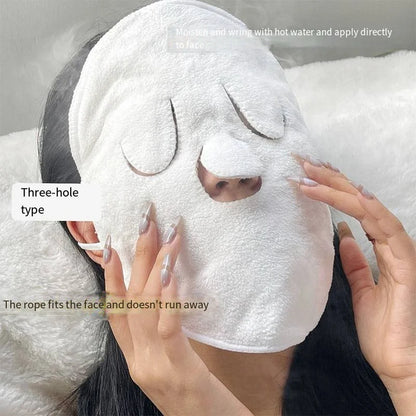 Cotton Hot Compress Towel Soft Wet Compress Steam Heating Cold Face Towel Opens Skin Pore Deep Clean Beauty Facial Care Tools