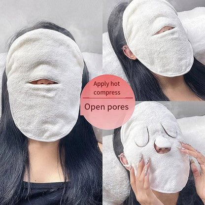 Cotton Hot Compress Towel Soft Wet Compress Steam Heating Cold Face Towel Opens Skin Pore Deep Clean Beauty Facial Care Tools