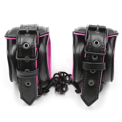 Gtooza_Couple  Bdsm 3pcs Restraints Collars Ankle Cuff Handcuffs  Set Sex Toys  Women Adults gtooza.com