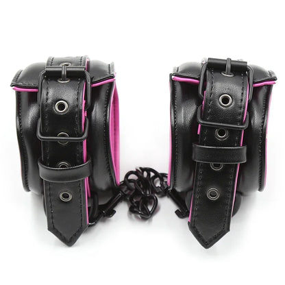 Couple  Bdsm 3pcs Restraints Collars Ankle Cuff Handcuffs  Set Sex Toys  Women Adults