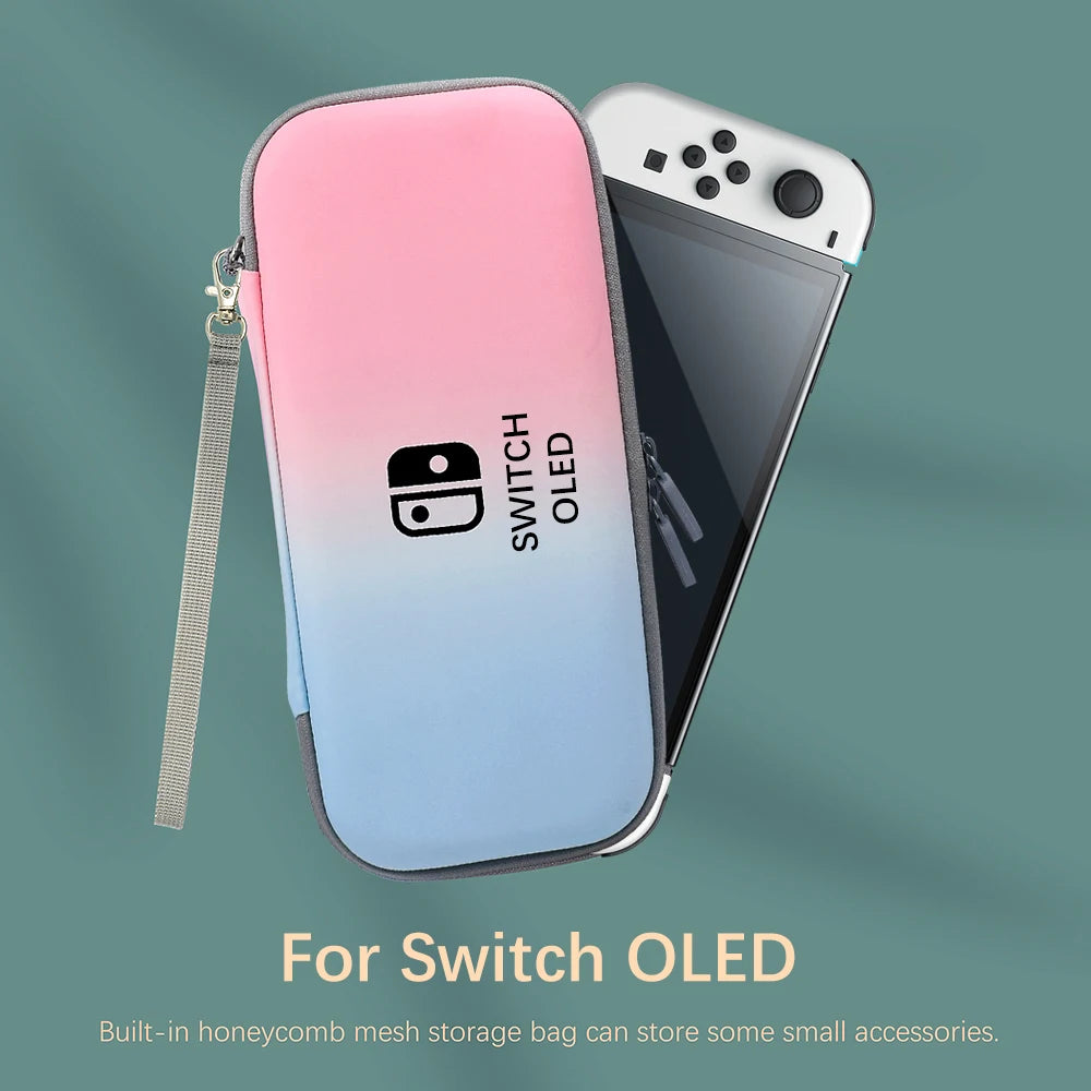 Crystal Clear Case Kit for Nintendo Switch Oled Carrying Travel Bag Pouch Cover for Ns Oled Game Console Protection Hard Case