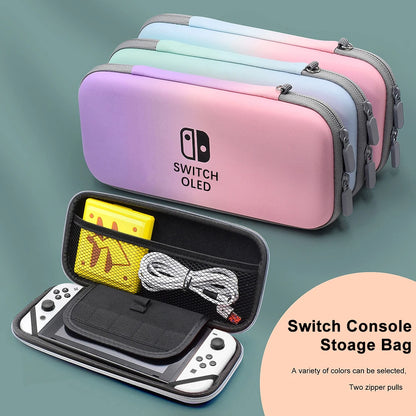 Crystal Clear Case Kit for Nintendo Switch Oled Carrying Travel Bag Pouch Cover for Ns Oled Game Console Protection Hard Case