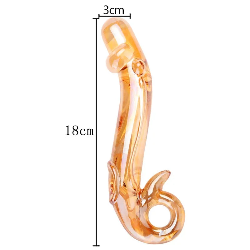 GtoozaCrystal Glass s Masturbator Realistic  Penis Female Large G-spot Anal  Adult Sex toys  Woman Girls gtooza.com