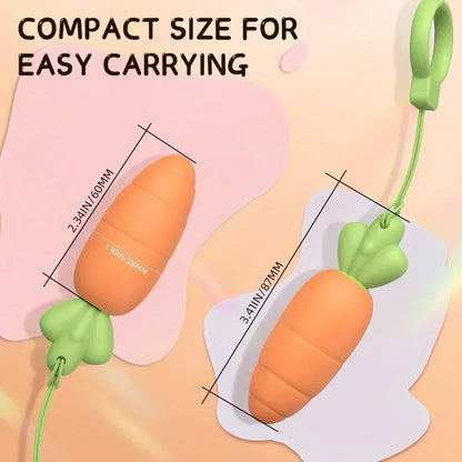 Cute Carrot Vibrating Powerful Mini Bullet 9 Modes  Women Clitoris Stimulator Dildo Adult Sex Toy  Anal Massage Vibrator