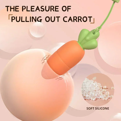 Cute Carrot Vibrating Powerful Mini Bullet 9 Modes  Women Clitoris Stimulator Dildo Adult Sex Toy  Anal Massage Vibrator