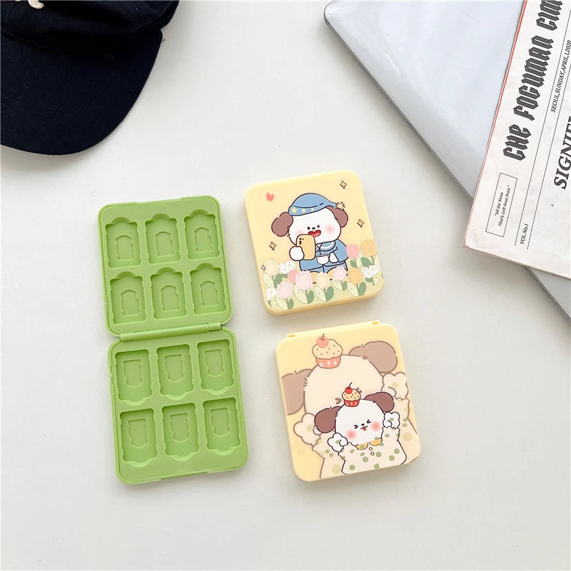 Cute Cartoon Anime Magnetic Game Cards Storage Case For Nintendo Switch Oled 12 in 1 TF SD Card Protective Cover Box Accessories