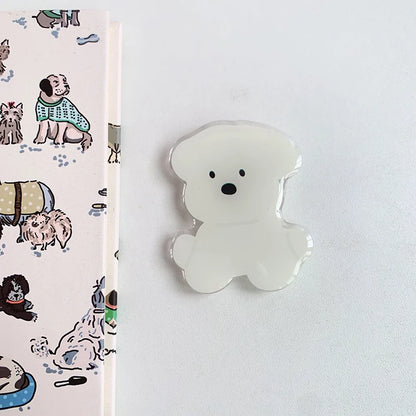 PC Cute Cartoon Puppy Phone Griptok Bracket  iPhone, Samsung, Korea Universal Accessories, Phone Holder Ring Support, Grip Top