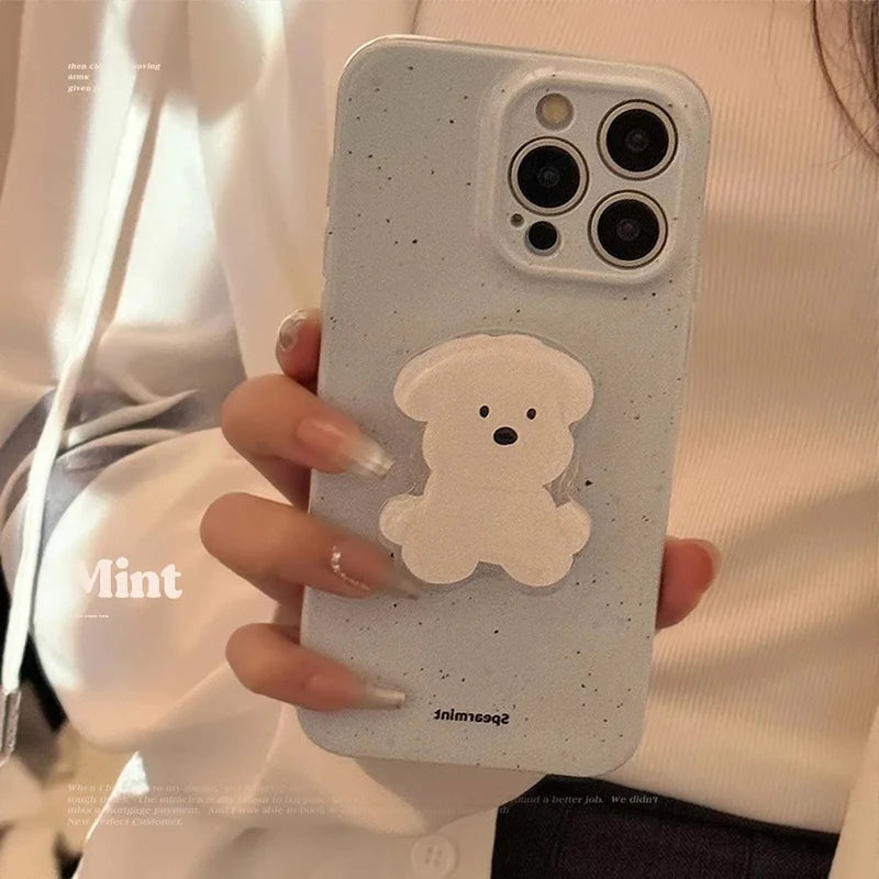 PC Cute Cartoon Puppy Phone Griptok Bracket  iPhone, Samsung, Korea Universal Accessories, Phone Holder Ring Support, Grip Top