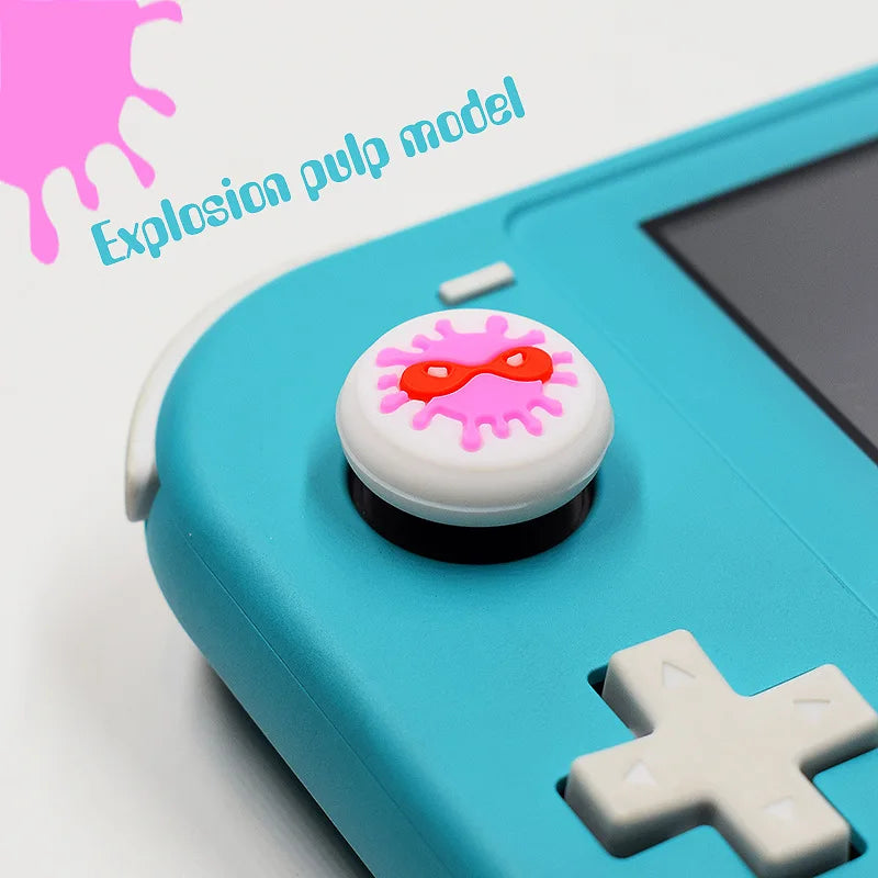 Cute Cartoon Silicone Thumb Stick Grip Cap Joystick Cover For Nintendo Switch Oled NS Lite Joy-Con Controller Thumbstick Case