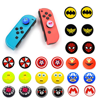 Cute Cartoon Silicone Thumb Stick Grip Cap Joystick Cover For Nintendo Switch Oled NS Lite Joy-Con Controller Thumbstick Case