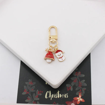 PC Cute Enamel Christmas Keychain  Women, Christmas Tree, Santa Claus, Bell, Snowflake Keyrings, Bag, Car Key Chain, Accessories