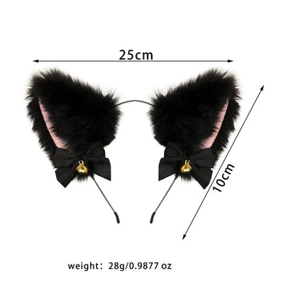 GtoozaCute Fox Tail Anal Plug Bow-Knot Soft Cat Ears Headbands Collar Erotic Cosplay Couples Accessories SM Sex Toys  Female Male