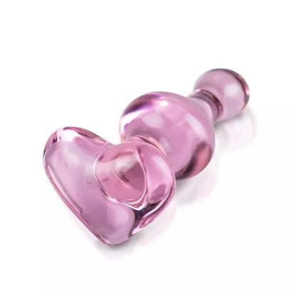 Cute Heart Glass Butt Plug Sex Toy Explore Ball Bullet Ass Masturbation Women Man Gay Stimulate Orgasmic Lesbian Anus Game