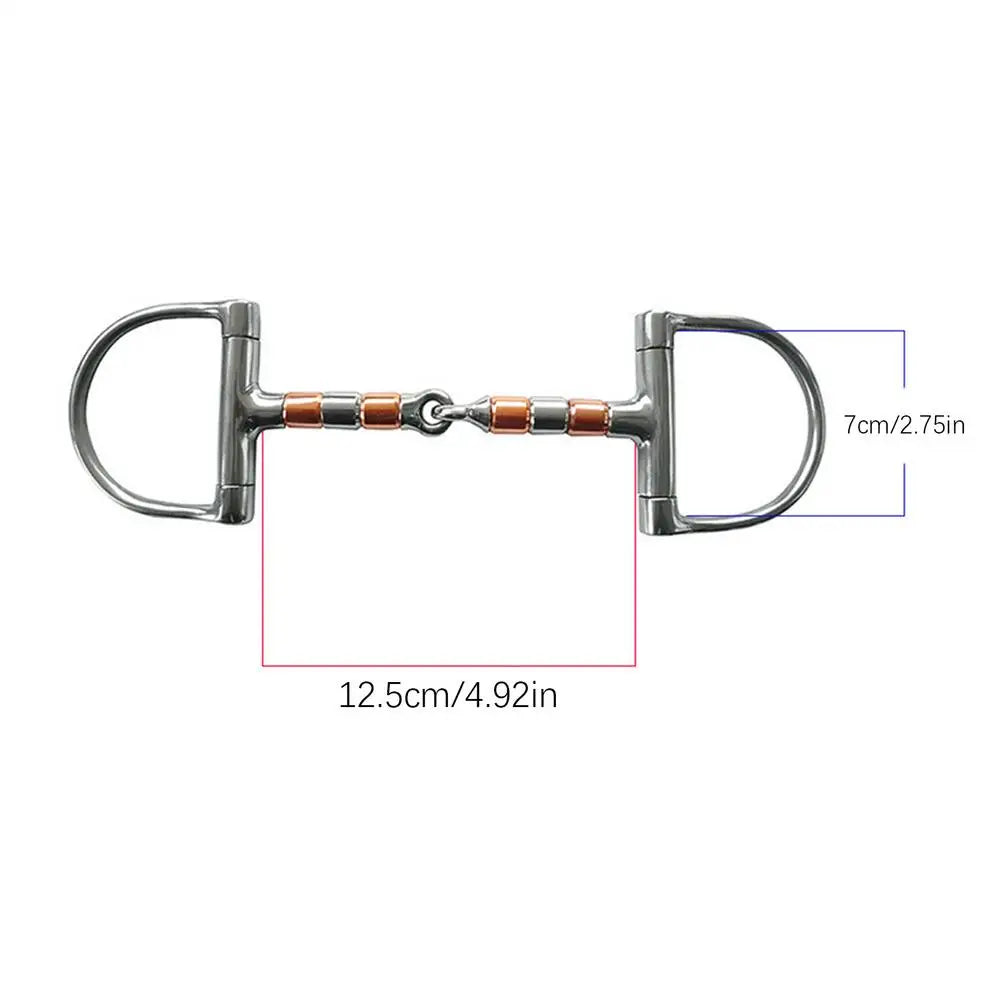 PC D Ring Horse Bit Copper Roller Mouth Horse Bit Single Joint Horse Bit D-