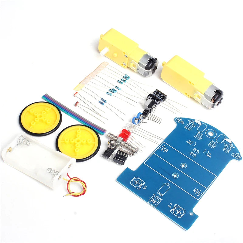 D2-1 DIY Kit Intelligent Tracking Line Smart Car Kit TT Motor Electronic DIY Kit Smart Patrol Automobile Parts DIY Electronic