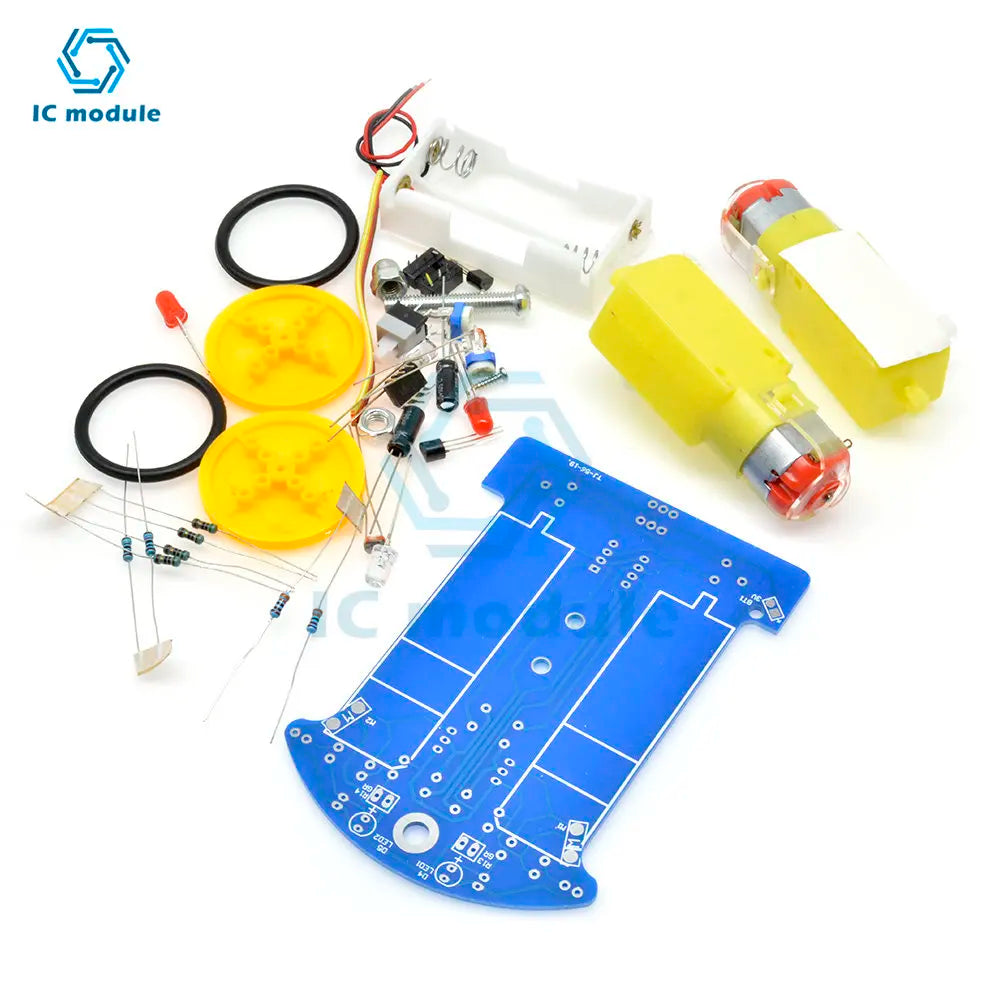 D2-1 Smart Robot Car Kits DIY Electronic Intelligent Tracking Line Car Photosensitive Robot  DIY Kit Patrol Automobile Parts