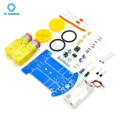 D2-1 Smart Robot Car Kits DIY Electronic Intelligent Tracking Line Car Photosensitive Robot  DIY Kit Patrol Automobile Parts